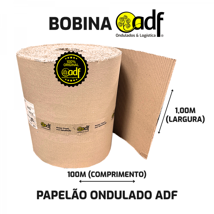 Bobina de Papelão Ondulado ADF 1,00m x 100m