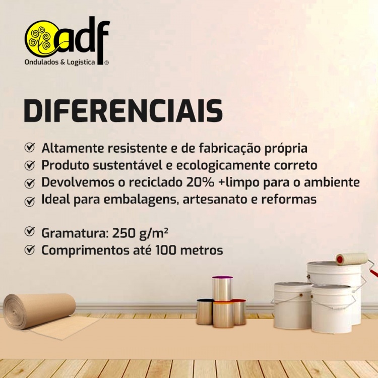 Bobina de Papelão Ondulado ADF 1,10m x 100m